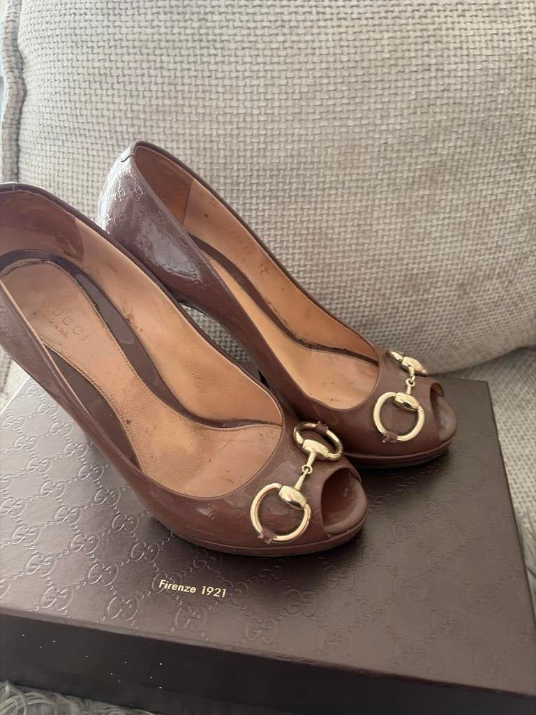 Gucci bruine pumps maat 37, Ophalen of Verzenden