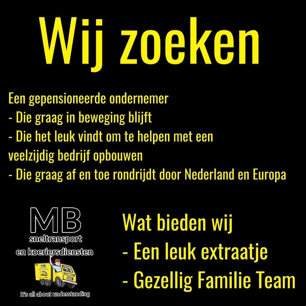Gepensioneerde Ondernemer gezocht!, Koeriersdiensten