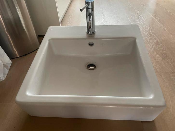 Wastafel met kraan - Duravit, Ophalen, Gebruikt, Chroom, Wastafel