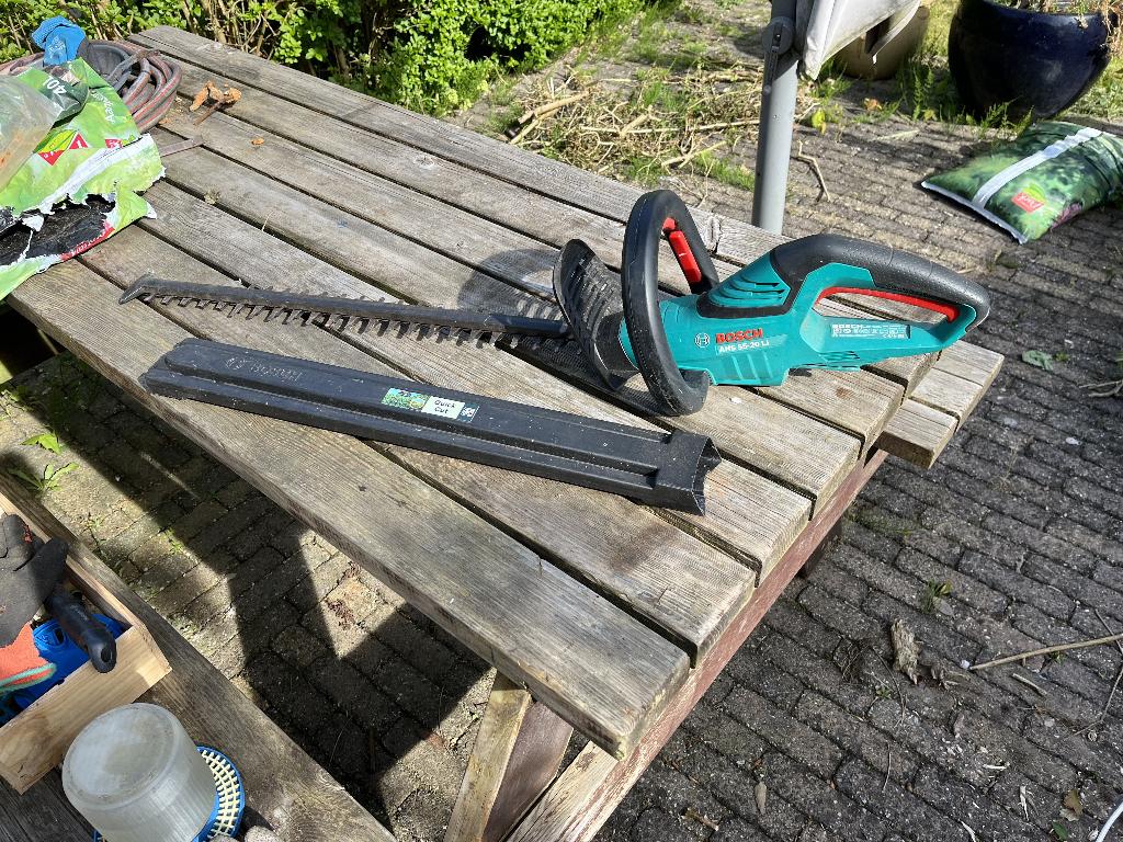 Bosch AHS 55-20 LI Accu Heggenschaar, Ophalen of Verzenden, Gebruikt, Accu, Bosch