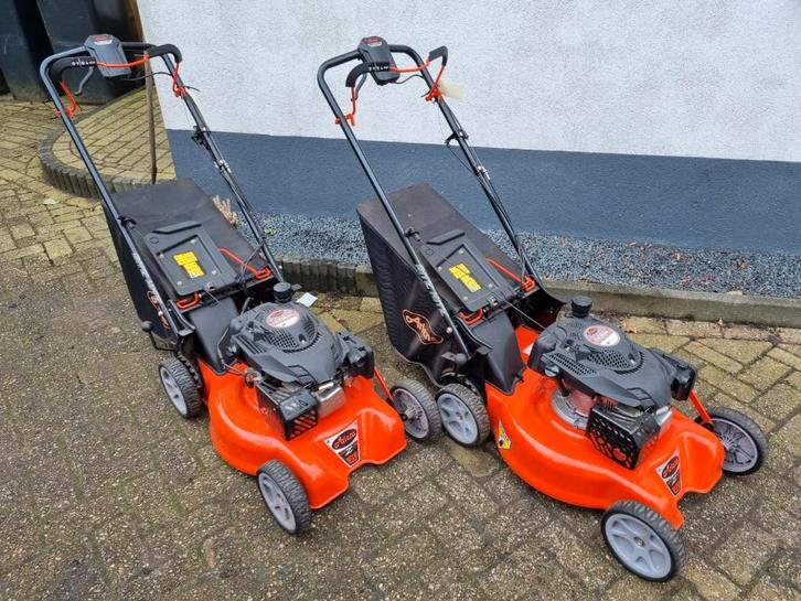 Twee keer Ariens gazonmaaiers, Tuin en Terras, Grasmaaiers, Nieuw, Benzine-grasmaaier, 50 cm of meer, Mulchfunctie, Opvangzak