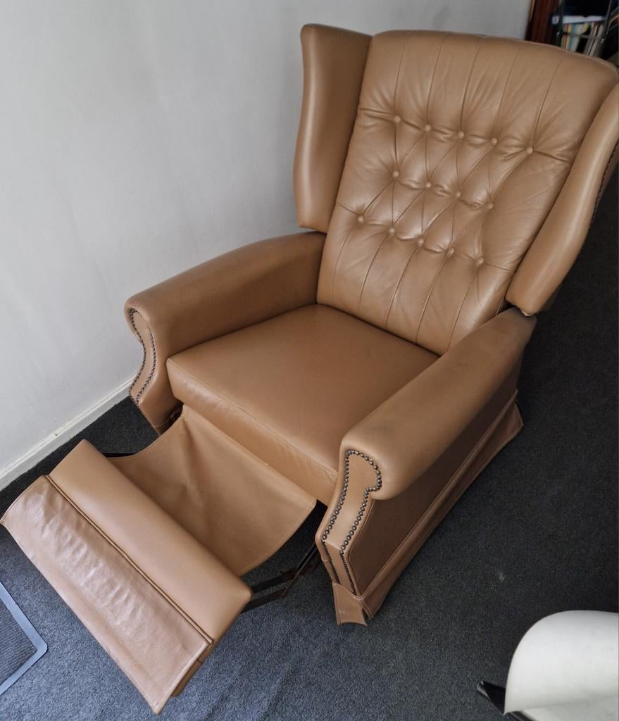 Relaxfauteuil. In goede staat, Huis en Inrichting, Fauteuils, Gebruikt, Minder dan 75 cm, Leer, Ophalen of Verzenden