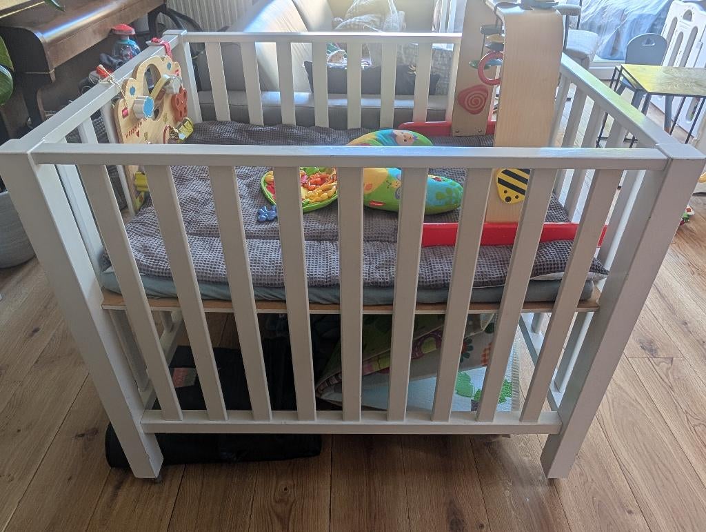 Bopita box wit op wielen, Ophalen, Gebruikt, Rechthoekig, In hoogte verstelbaar