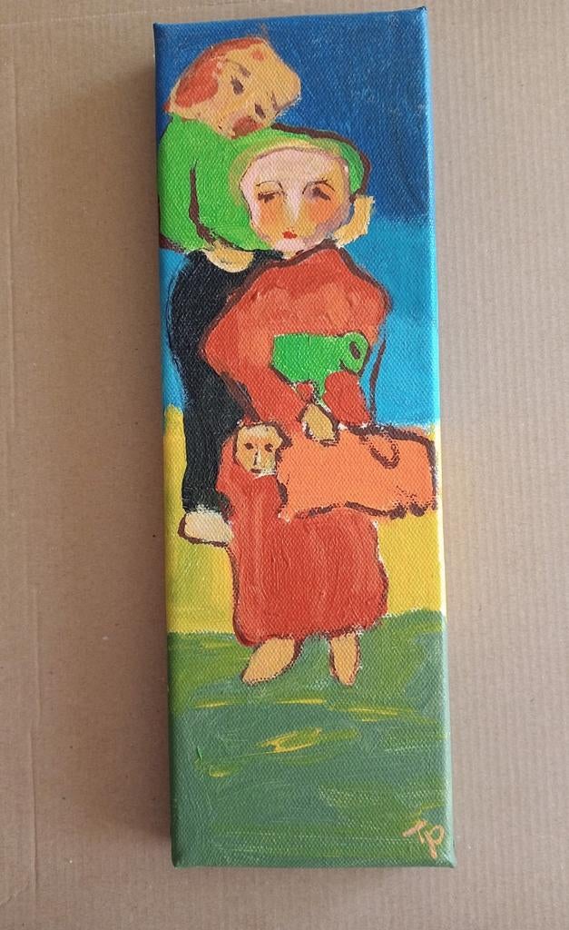 2 vrouwen monogram TP, Antiek en Kunst, Ophalen of Verzenden