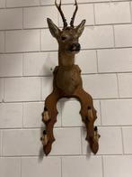 Opgezette ree  geweerrek/kapstok, Ophalen, Gebruikt, Hert, Opgezet dier