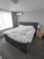 Boxspring Home 180x200 Antraciet met hoofdbord, Ophalen, Gebruikt, Overige kleuren, Tweepersoons