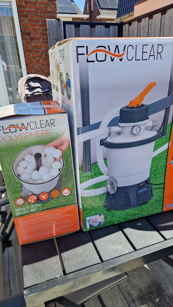 Bestway flowclear zandfilter 3m3/u + skimmer en toebehoren, Ophalen