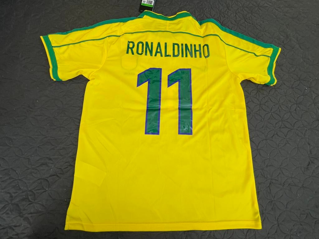 Brazilië 1998 Ronaldinho shirt maat XL, Maat XL, Ophalen of Verzenden, Nieuw, Shirt