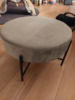 Grijze poef, Ophalen, Rond, Minder dan 50 cm, 50 tot 75 cm