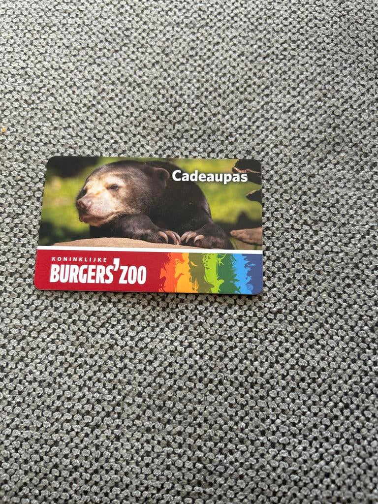 Cadeaupas €15,- Burgers Zoo, Tickets en Kaartjes, Eén persoon, Kortingskaart