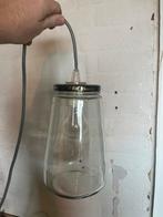 Unieke hanglamp van glazen pot - Handgemaakt, Ophalen of Verzenden, Zo goed als nieuw, Glas, Minder dan 50 cm