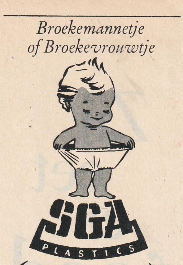Retro reclame 1964 SGA baby luier broekjes broekemannetje, Verzamelen, Retro, Verzenden, Overige typen