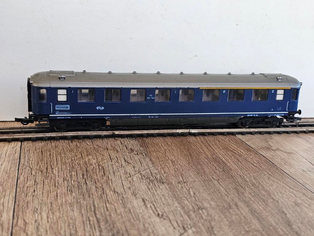 Modeltrein Ho roco NS rijtuig met verlichting, Gelijkstroom, Wagon, Ophalen of Verzenden, NS