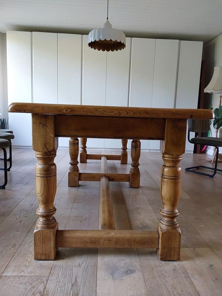 Mooie robuuste zware puur houten tafel 83 cm x 3 meter, Ophalen, Rechthoekig, Hout