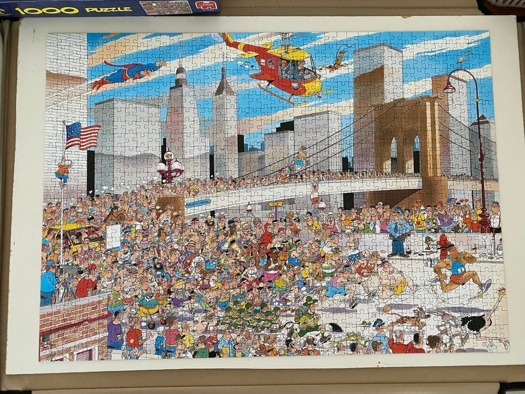Jan van Haasteren 1000 stukjes puzzel, Hobby en Vrije tijd, Ophalen, Gebruikt