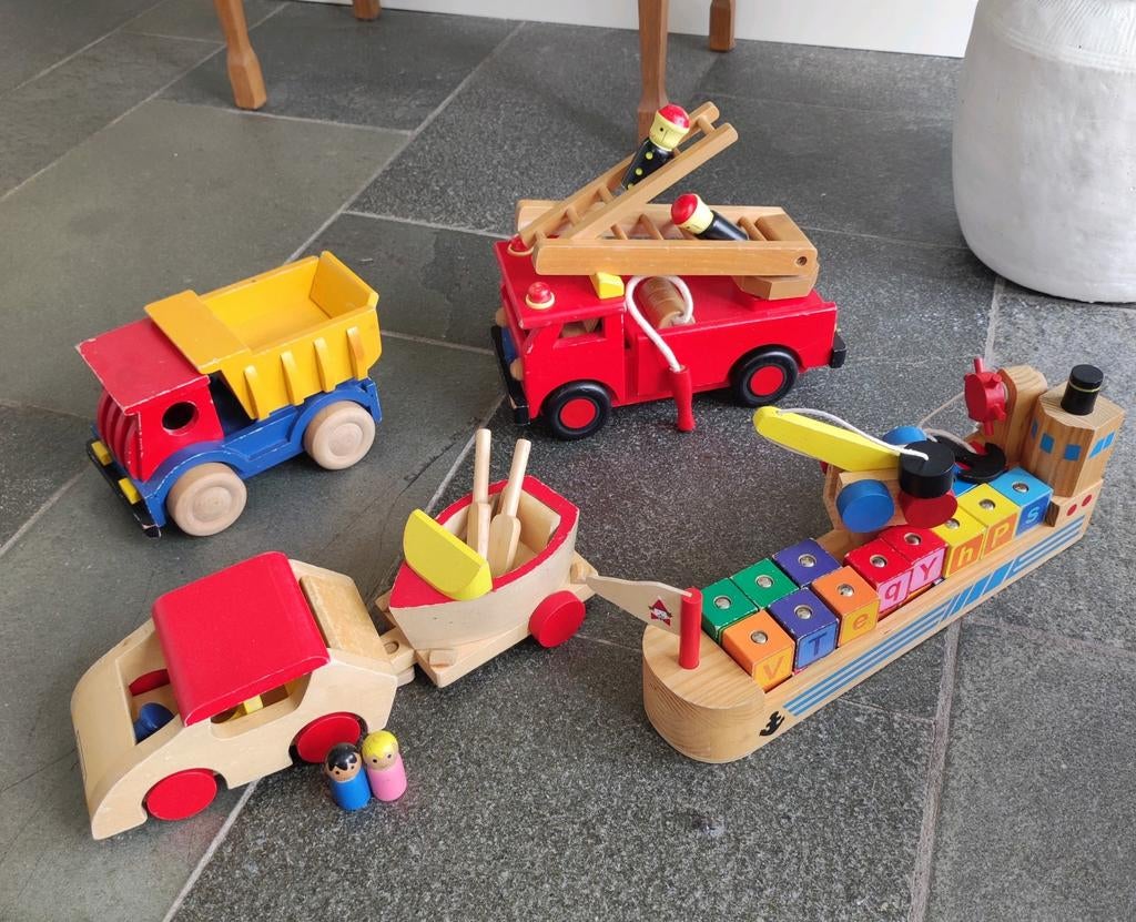 Houten speelgoedvoertuigen, Ophalen of Verzenden, Gebruikt