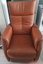 Prominent staop stoel fauteuil sta op leder izgst, Huis en Inrichting, Fauteuils, Gebruikt, Ophalen of Verzenden, Sta op stoel