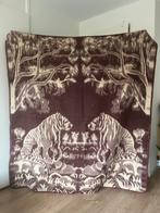 Deken wol vintage tijgers mooi voor dekenjas, Tweedehands, Tweedehands, Ophalen of Verzenden, Tweedehands