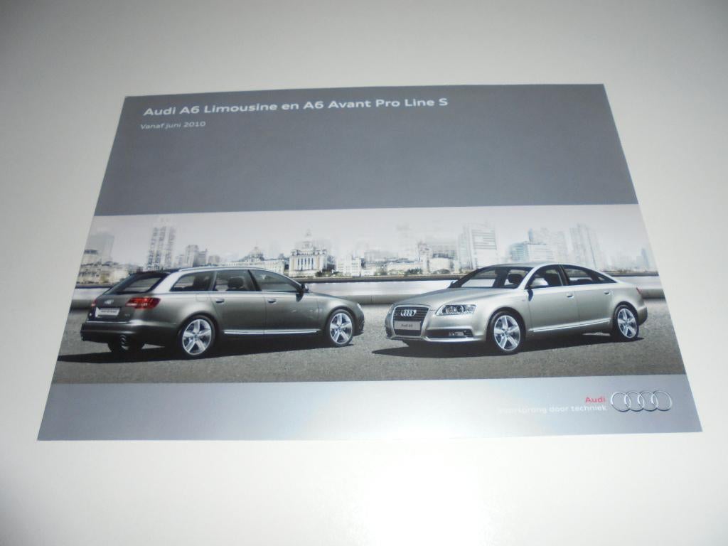 brochure Audi A6 Pro Line S  2010, Ophalen of Verzenden, Nieuw, Audi