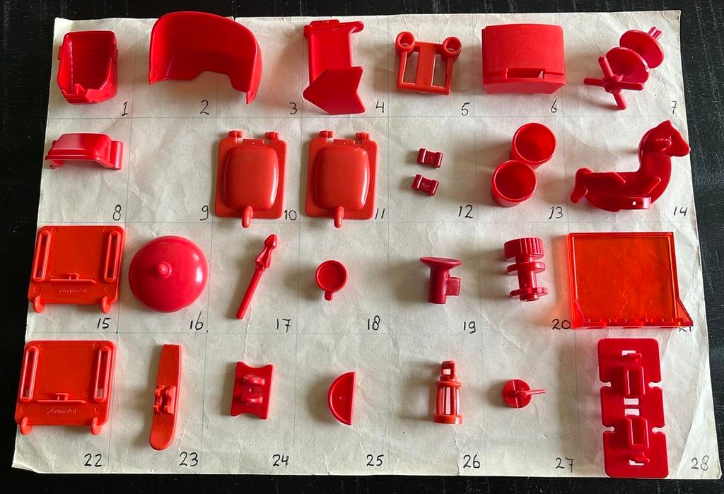 Losse onderdelen rood deksel lamp wipkip emmer bed spil, Ophalen of Verzenden, Zo goed als nieuw