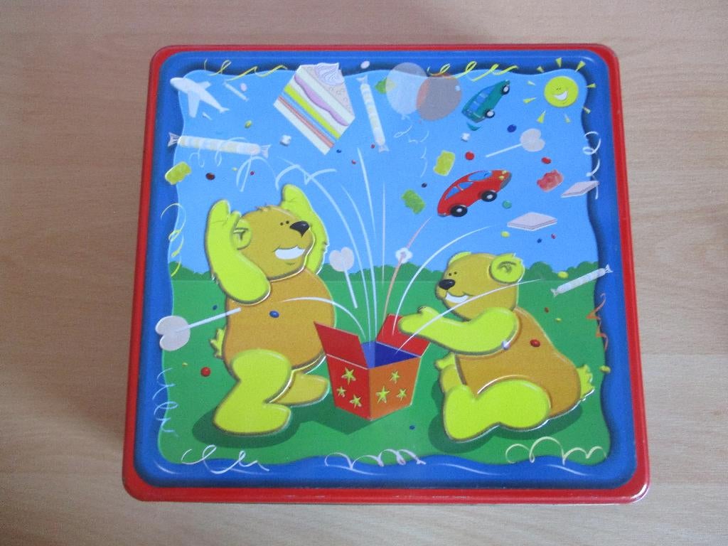 Koekblik - opbergblik. Met beren. Hema., Verzamelen, Blikken, Ophalen of Verzenden, Zo goed als nieuw, Koek(jes), Overige merken