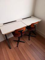 Vintage retro schoolbank kind bureau, Ophalen, Zo goed als nieuw