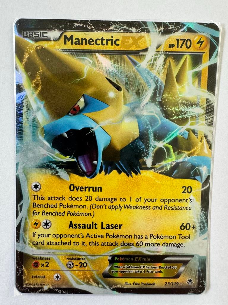 Manectric EX Pokémon Kaart (23/119) - Foil, Ophalen of Verzenden, Gebruikt, Losse kaart, Foil