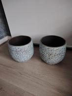 2 stuks bloempotten voor binnen nette staat D22 cm H20 cm, Ophalen, Rond, Binnen, Aardewerk