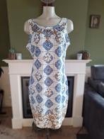 K-Design Wit blauwe mandala jurkje mouwloos XL, K-design, Maat 46/48 (XL) of groter, Zo goed als nieuw, Knielengte