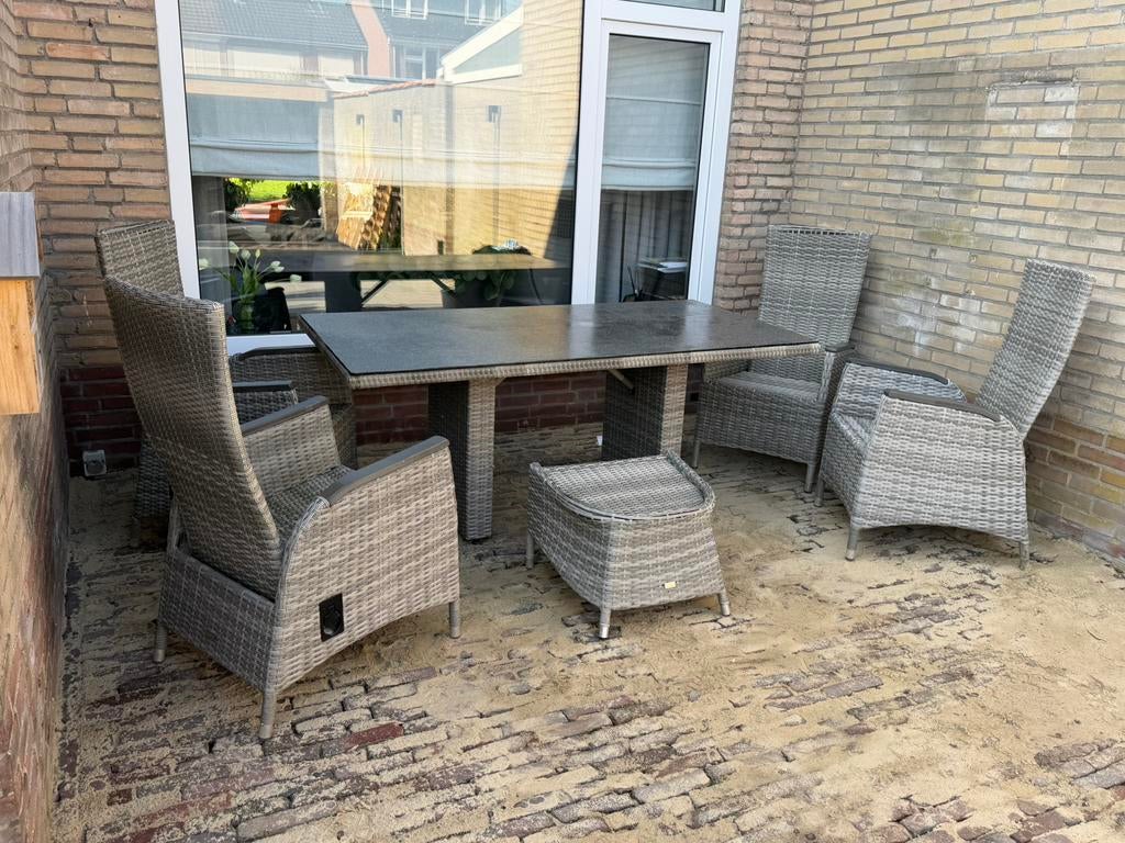 Tuinset, Tuin en Terras, Tuinsets en Loungesets, Ophalen, Zo goed als nieuw, Aluminium