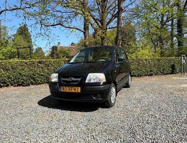 Hyundai Atos 1.1 2007 Zwart, Auto's, Hyundai, Voorwielaandrijving, Stof, 31 €/maand, Zwart