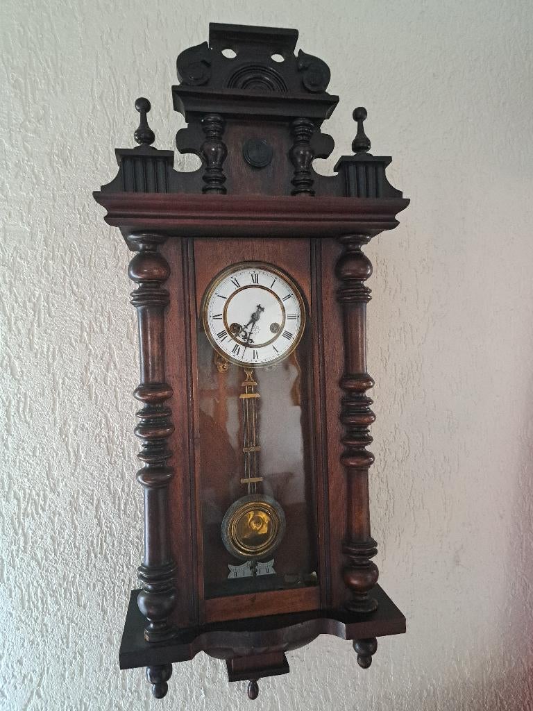 Antieke Junghans slingerklok (wandklok / regulateur), Antiek en Kunst, Antiek | Klokken, Ophalen