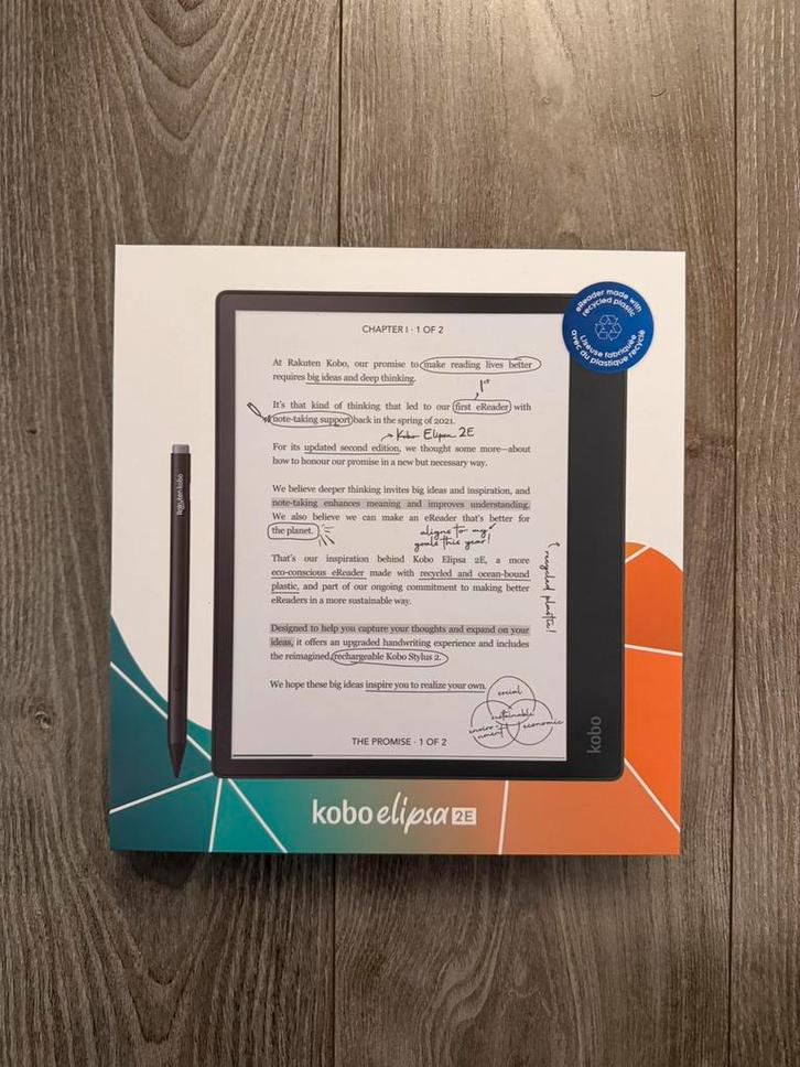 Kobo Elipsa 2E | 10.3 inch e-reader | Nieuw in doos, Computers en Software, E-readers, Nieuw, 10 inch of meer, 16 GB of meer, Bluetooth