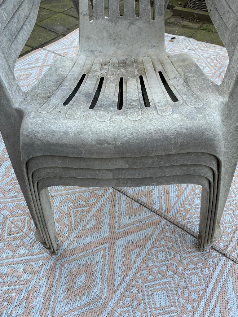 Kuipstoelen, Tuin en Terras, Ophalen, Gebruikt, Kunststof, Stapelbaar