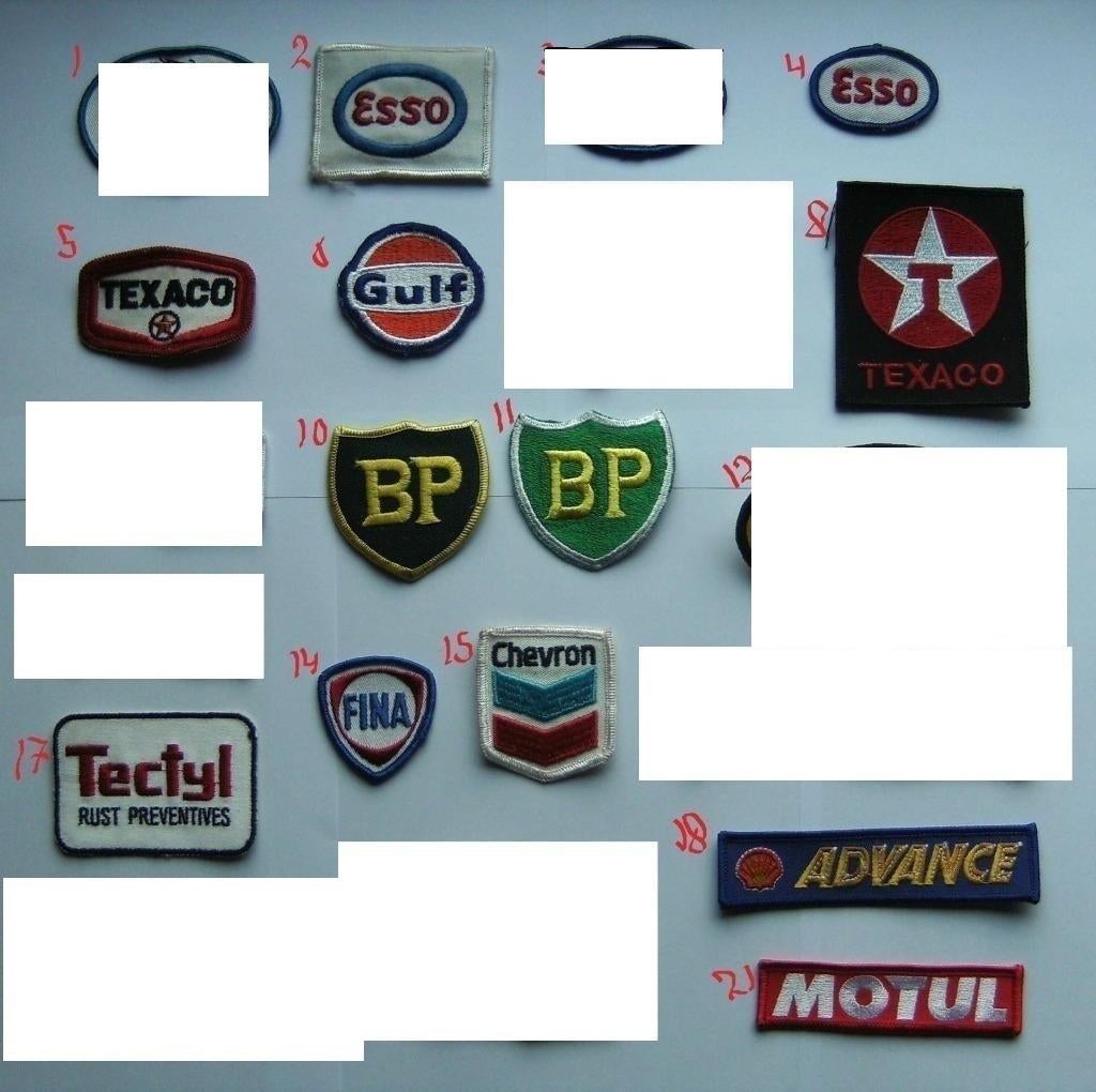 olie & benzine opnaai emblemen patch badge mouw embleem NOS, Verzamelen, Ophalen of Verzenden, Nieuw, Auto's