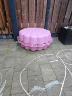Roze zandbak schelp inclusief zand en speelgoed, Ophalen of Verzenden