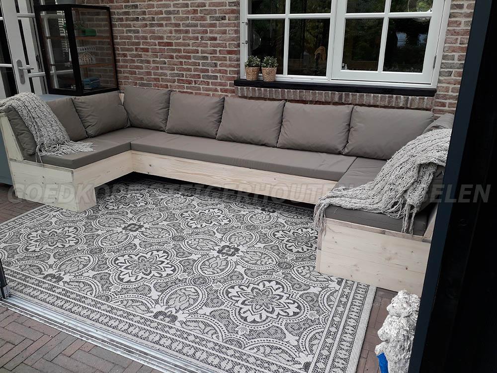 Goedkope hoekbanken Houten tuinset Loungeset Hoekbank, Niet ingevuld, Niet ingevuld, Nieuw, Ophalen of Verzenden