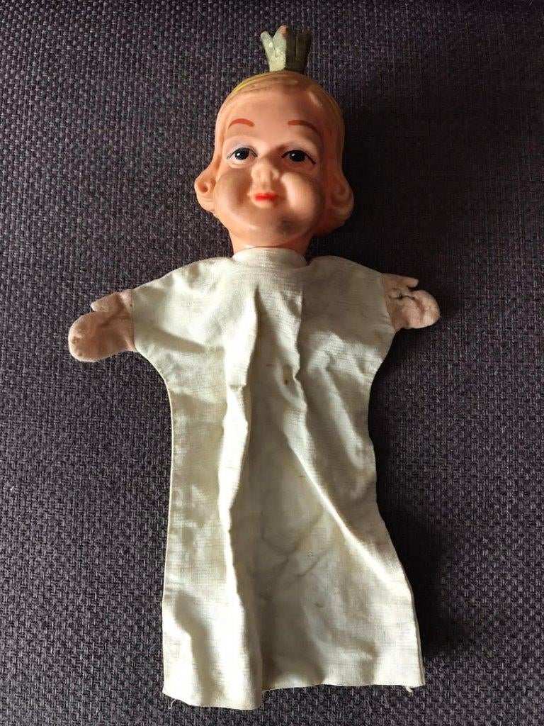 Oude Poppenkast Pop Prinses, Ophalen of Verzenden, Gebruikt, Pop