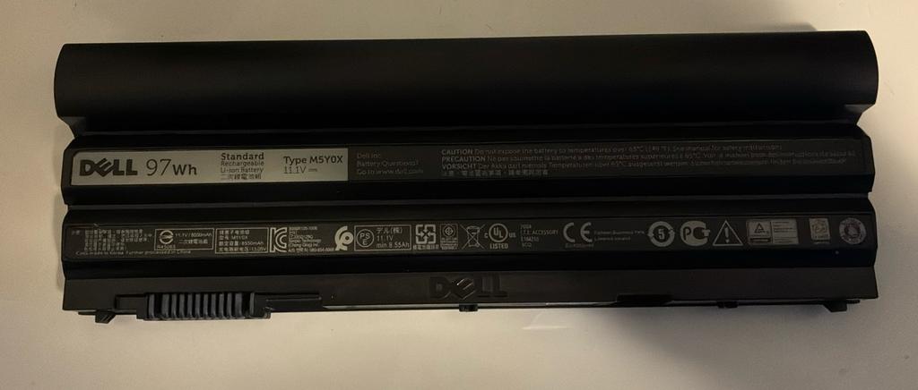 Dell laptop accu nieuw M5Y0X 97wh grotere capaciteit, Ophalen of Verzenden, Zo goed als nieuw