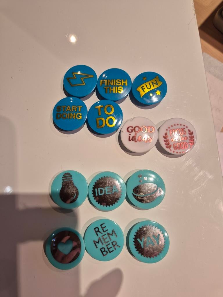 Magneetjes met " te doen teks", Ophalen of Verzenden