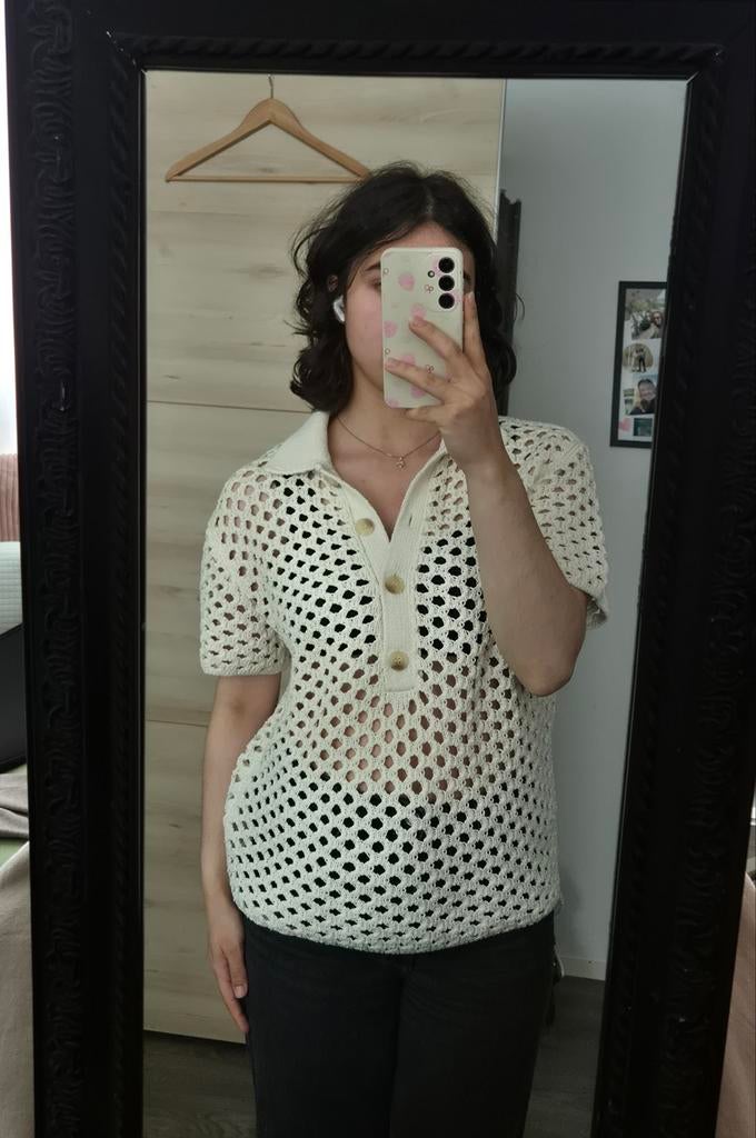 Gehaakte top, H&M, Wit, Ophalen of Verzenden, Zo goed als nieuw