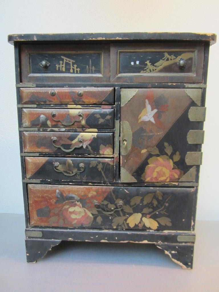 Antieke Chinese/ Japanse bruidskastje/sieraden kastje,, Ophalen of Verzenden