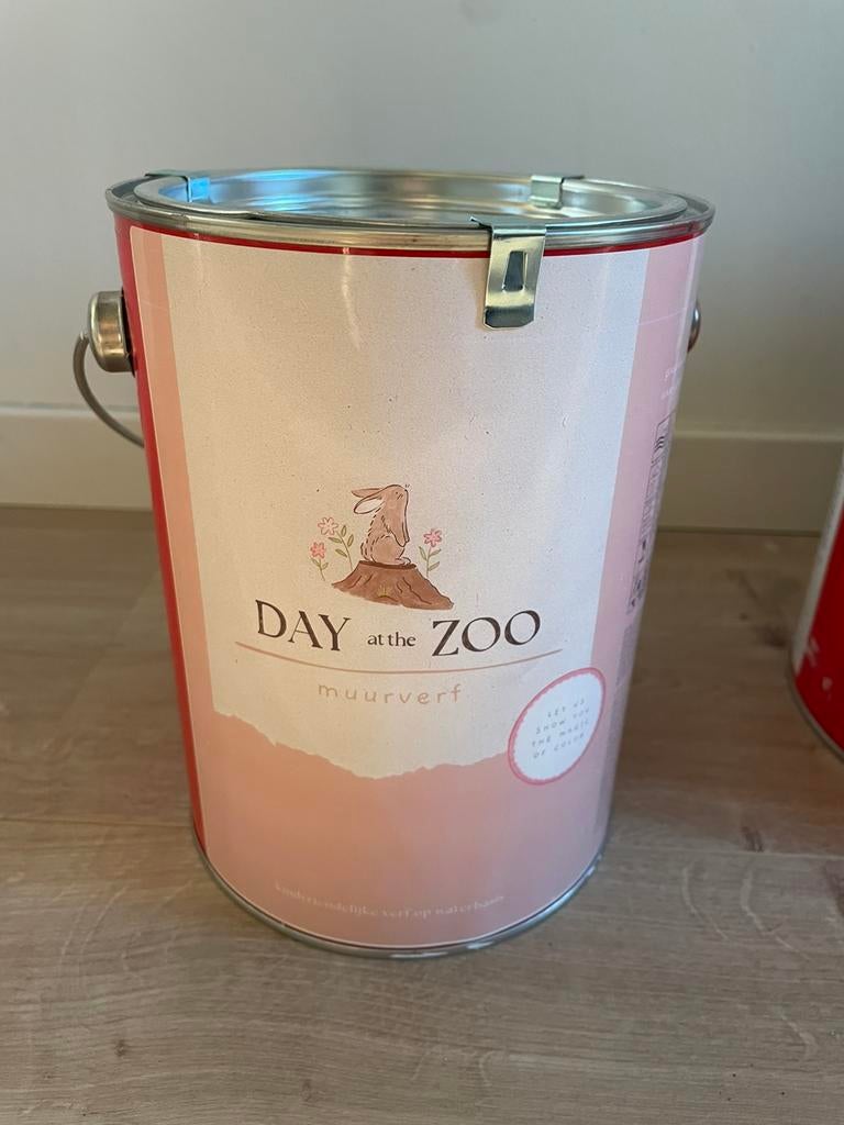 Day at the zoo muurverf lily en bonbon, Doe-het-zelf en Verbouw, Verf, Beits en Lak, Nieuw, Ophalen of Verzenden, Verf, Roze