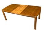 Vintage ovale eettafel pinewood verlengbaar jaren 70