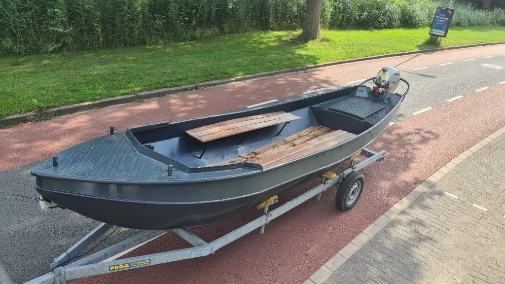 NIEUWE Grachtenboot grachtensloep sloep Honda 10 pk, Ophalen, Tot 10 pk, Nieuw, 3 tot 6 meter