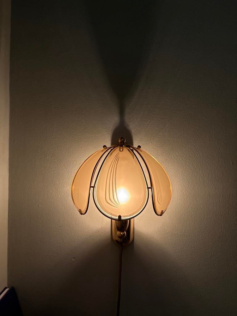 Vintage Hollywood Regency Wandlamp met Stekker - Sfeervol, Antiek en Kunst, Ophalen of Verzenden