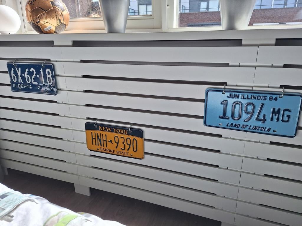 4 Amerikaanse kentekenplaten. Zo goed als nieuw, Ophalen of Verzenden, Zo goed als nieuw, Wanddecoratie