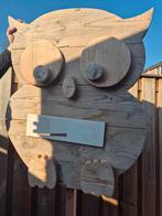 Houten geboortebord uil - Uniek en handgemaakt, Ophalen, Nieuw, Geboortebord