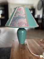 Vintage groene keramieken tafellamp jaren 70, Ophalen of Verzenden, Gebruikt, Minder dan 100 cm