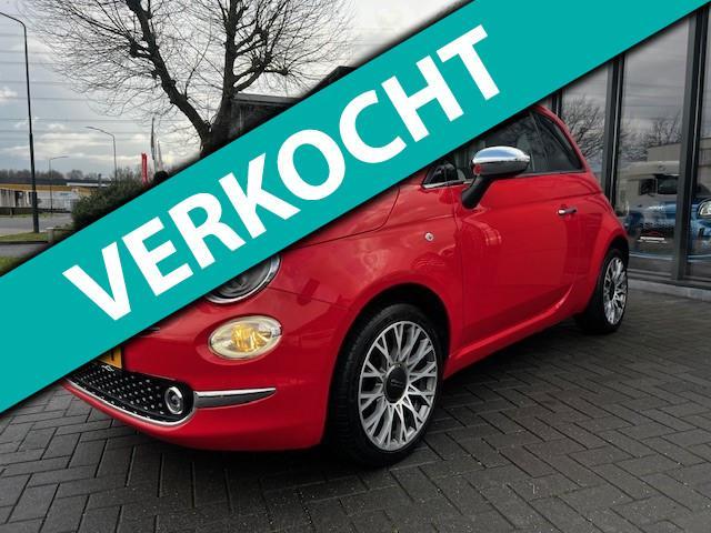 Fiat 500 1.2 Lounge Pano airco 1ste eigenaar kleur roze rood, Auto's, Fiat, Bedrijf, Te koop, ABS, Airbags, Airconditioning, Bluetooth